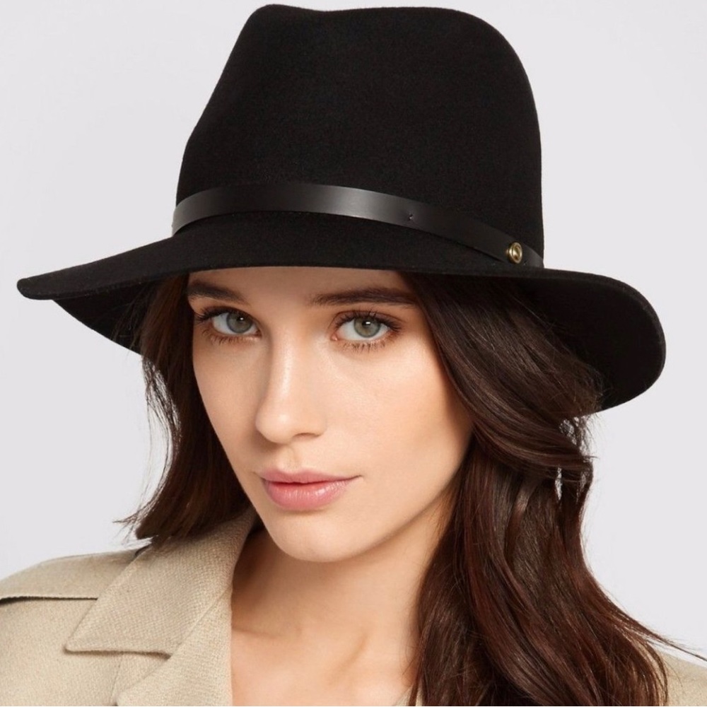 RAG AND BONE Floppy Brim Fedora in black